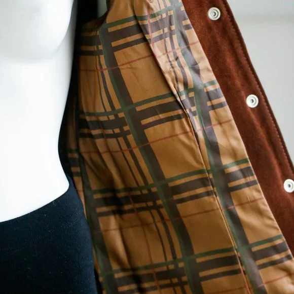 Vintage 70s Joo Kay Brown Suede and Sheepskin Coat - Picture 12 of 14